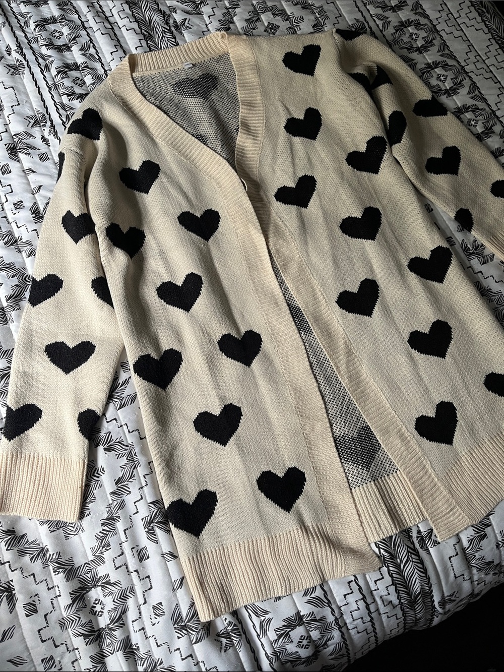 Heart Cardigan Size L